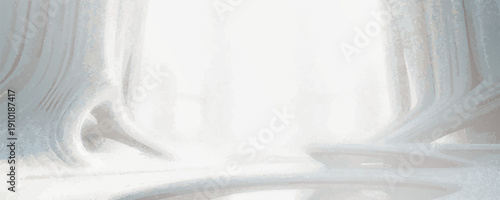 Abstract Luxury with Blurred White Natural Bokeh Background, Suitable for Product Display and Backdrop. futuristic but soft