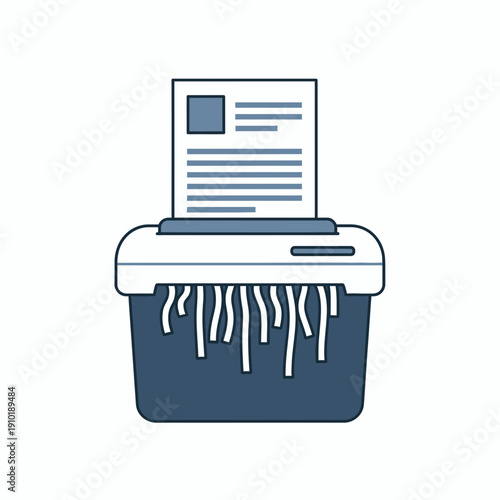 Document Being Shredded by Digital Shredder for Data Destruction