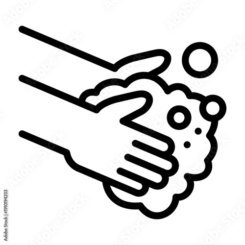 handwashing icon line