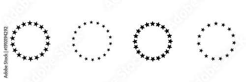 Circle of stars. star icon. ornament stars. vector illustration. EPS 10 .