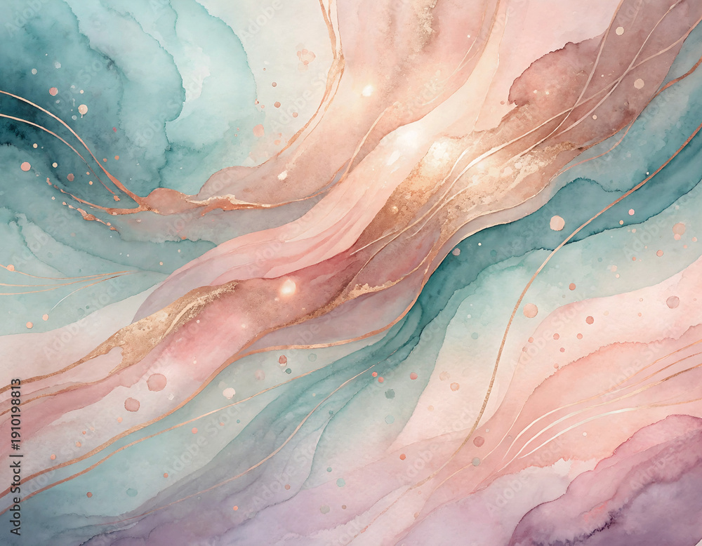 Fototapeta premium Abstract watercolor textured background with hand painted patterns and pastel art design