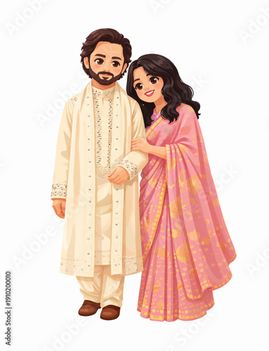 pakistan couple pink.eps