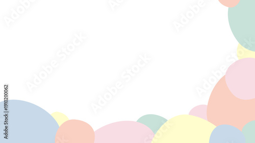 16:9背景、カラフル背景、幾何学模様、丸模様、壁紙、横長、bg、background
