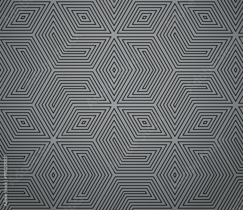 Abstract geometric pattern. A seamless vector background. Gray and black ornament. Graphic modern pattern. Simple lattice graphic design
