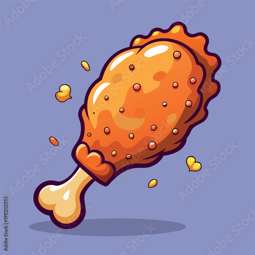 crispy fried chicken drumstick