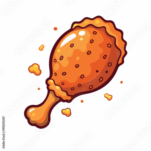 crispy fried chicken drumstick