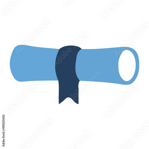 Blue Graduation Diploma Scroll Icon
