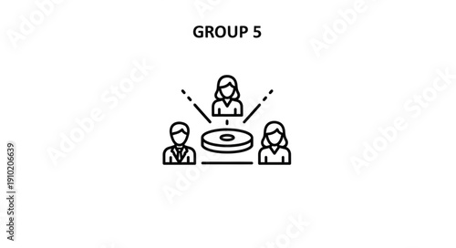 Teamwork and collaboration icon representing group discussion and ideas.