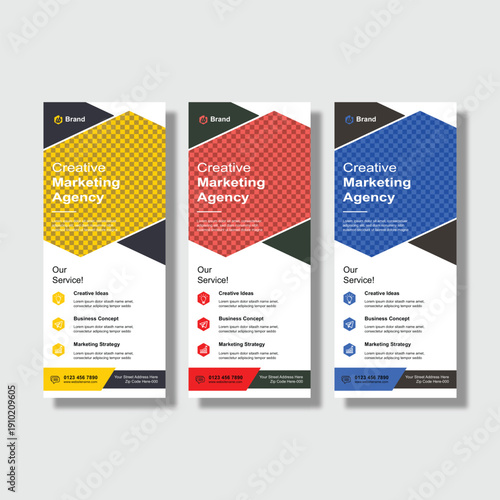 Modern business rack card or dl flyer templates