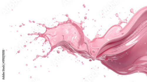 Ultra Realistic Pink Liquid Splash