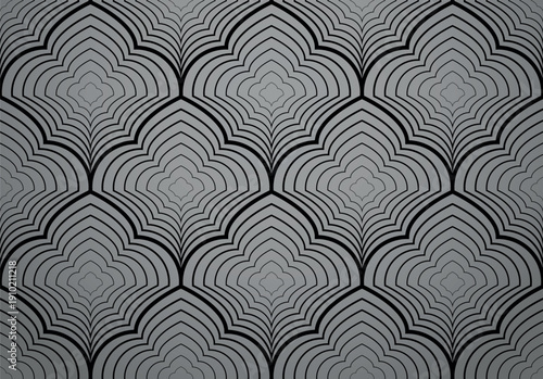 Abstract geometric pattern with stripes, lines. Seamless vector background. Gray and black ornament. Simple lattice graphic design