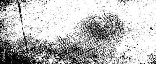 Abstract Black and White Scratched Grunge Texture Background Distressed Overlay Vector Graphic Element