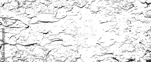 Abstract Vector Cracked Grunge Texture Background Overlay Monochromatic Distressed Surface Design Element