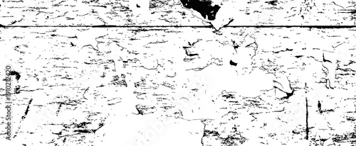 Black and white vector grunge texture overlay distressed peeling paint effect cracked surface background abstract vintage design element