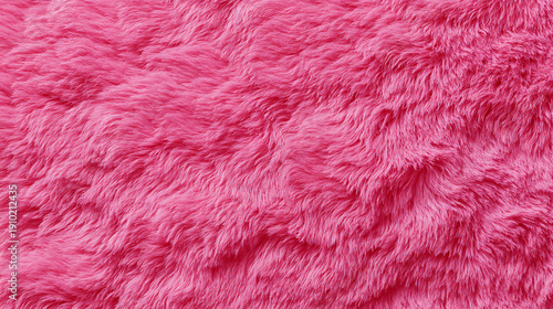 Close Up of Bright Pink Shaggy Fur Texture background