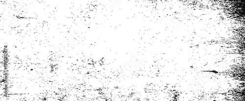 Black and white vector grunge texture overlay distressed background with dust grain and noise effects perfect for vintage design elements