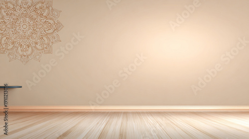 Empty Room with Mandala Wall Art