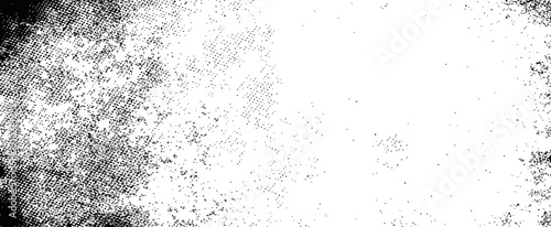 Abstract halftone grunge texture vector Distressed black and white speckled background overlay with retro noise effect
