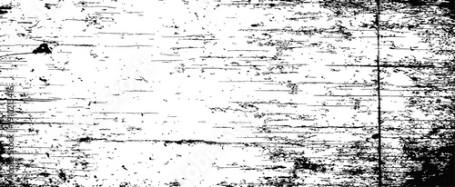 Black and White Distressed Wood Grain Vector Texture Grunge Overlay Rough Scratches and Dust Effect Background