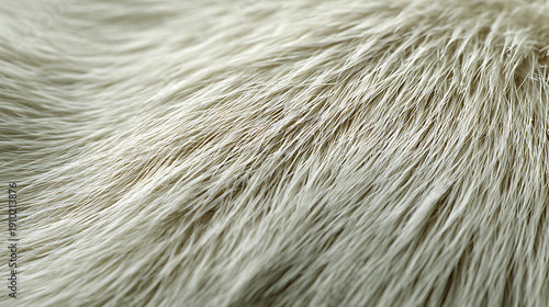 Close up of light grey animal fur texture close-up