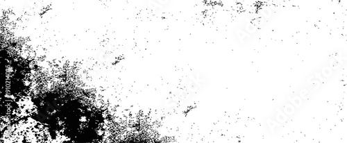 Abstract grunge distressed texture overlay background in black and white vector format