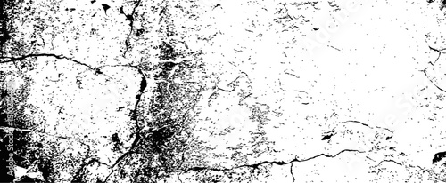 Black and white grunge texture vector overlay Cracked concrete distressed wall background abstract graphic resource