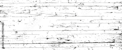 Distressed Black and White Wood Texture Grunge Overlay Vector Aged Worn Timber Planks Surface Graphic Background