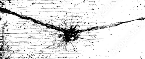 Black and White Grunge Crack Overlay Texture Vector Distressed Scratch Effect Background