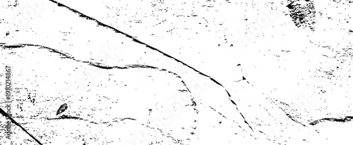 Extreme distressed grunge vector overlay with deep scratches cracks and dirt texture background black and white