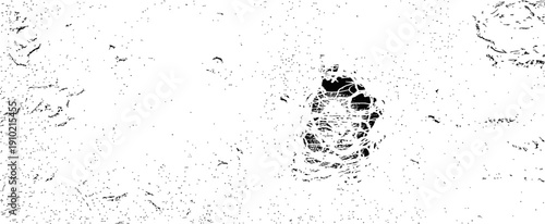 Vector Distressed Texture Overlay with Ripped Hole Effect and Grunge Noise Background