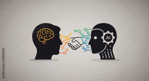 Human brain connects with artificial intelligence through handshake and neural network