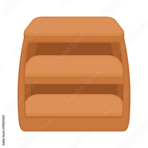 Empty wooden display rack for product