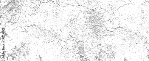 Monochromatic Distressed Vector Texture Overlay Gray Grunge Scratch and Cracked Wall Surface Abstract Background