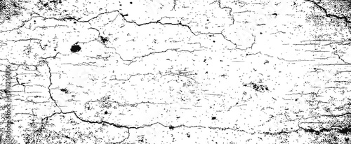 Black cracked distress overlay texture grunge background vector illustration