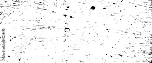 Black and White Vector Grunge Texture Overlay with Scratches Noise and Splatter Dust Effect