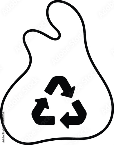 Recyclable plastic ear muffs icon