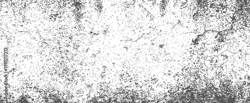 Abstract grunge distress vector texture overlay Dusty rough scratched surface background with cracked concrete or wall effect