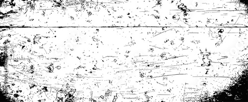 Abstract grunge overlay texture vector background Rough scratched surface distress effect in black and white monochromatic style