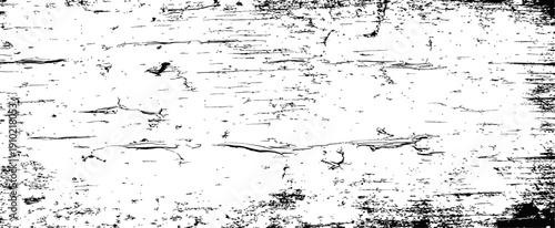 Black and White Vector Grunge Texture Overlay Distressed Weathered Wood Background Cracked Paint Effect