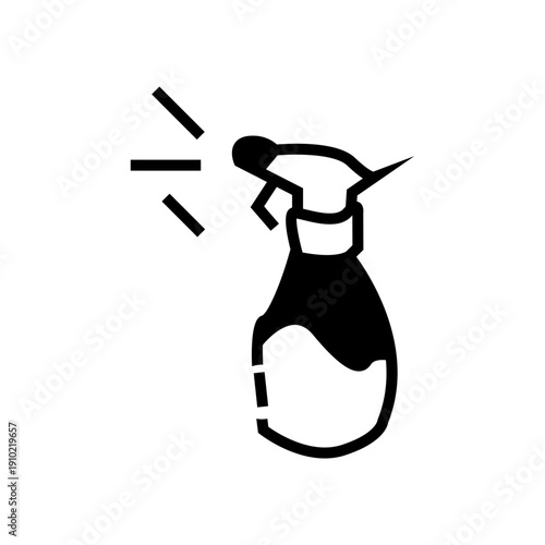 spray bottle for clean glyph icon illustration vector