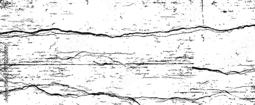 Black Grunge Cracked Overlay Texture Vector Background