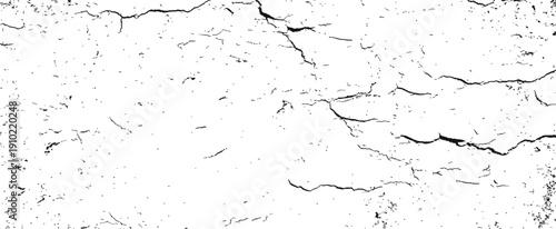 Black Grunge Cracked Texture Vector Overlay Distressed Surface Background