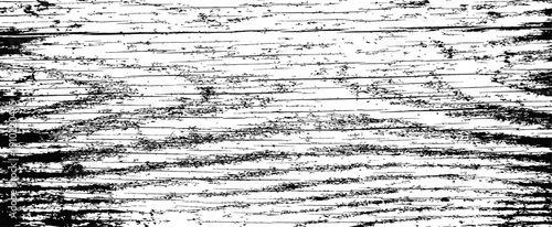 Black and White Vector Wood Grain Grunge Texture Distressed Overlay Background