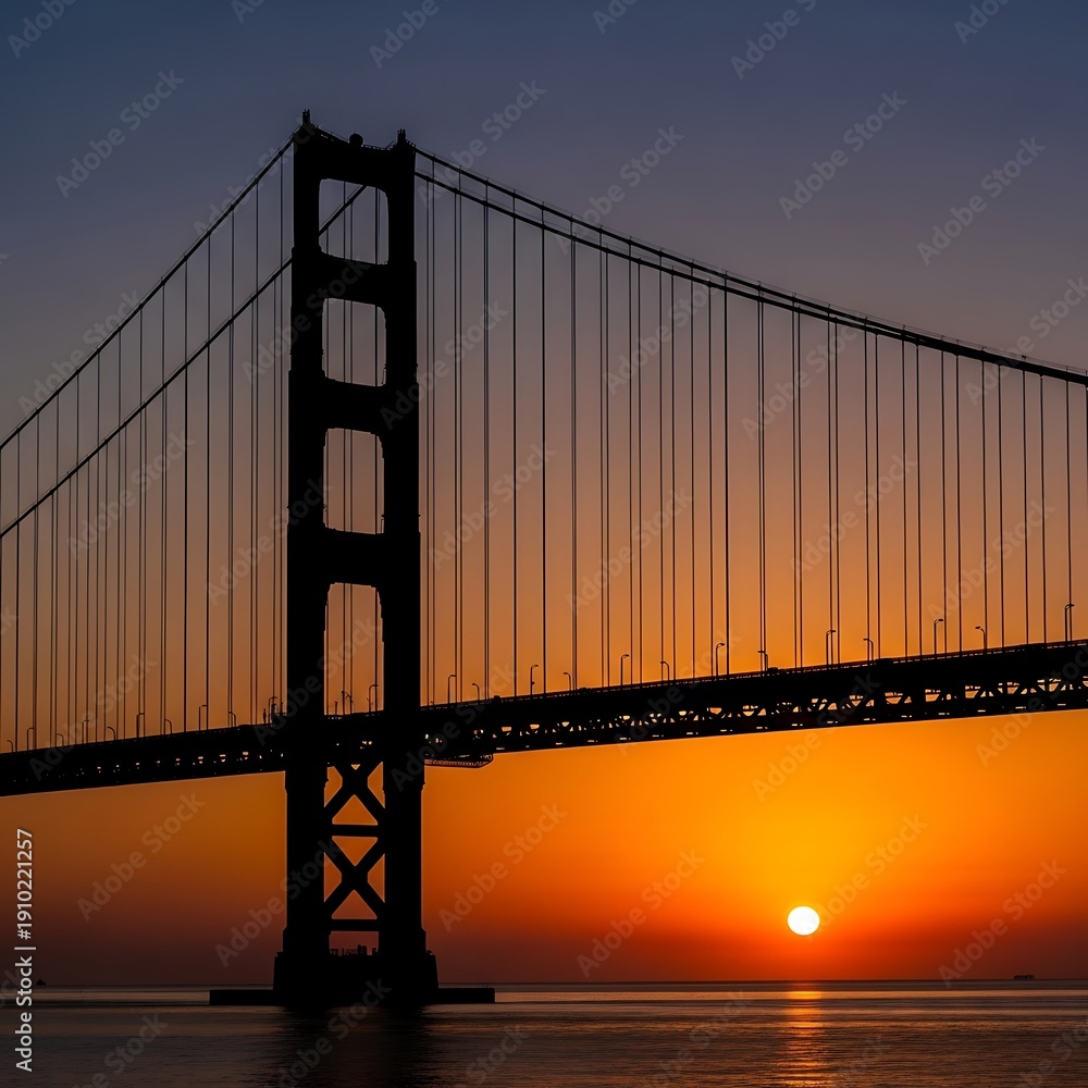 Fototapeta premium Golden Gate Bridge at Sunset San Francisco.
