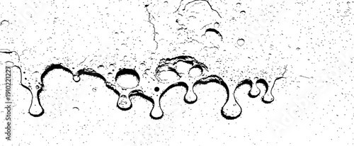 High Contrast Liquid Drip Vector Texture Black and White Water Splatter Grunge Overlay Background