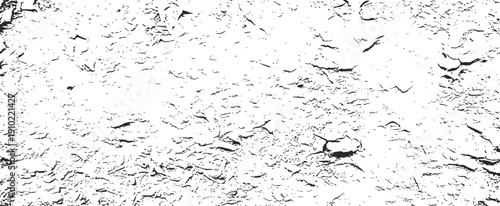 Distressed Grunge Texture Vector Abstract Overlay Black and White Cracked Peeling Paint Effect Aged Weathered Surface Background Element