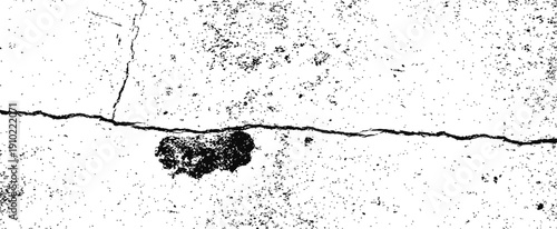 High Contrast Vector Grunge Texture with Prominent Cracks Dust and Dirt Overlay Effect