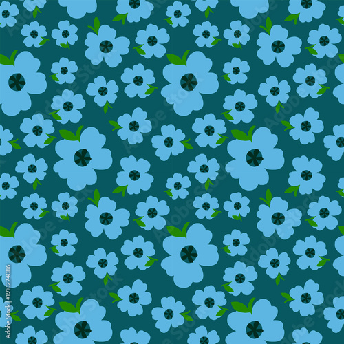 abstract seamless pattern with flowers