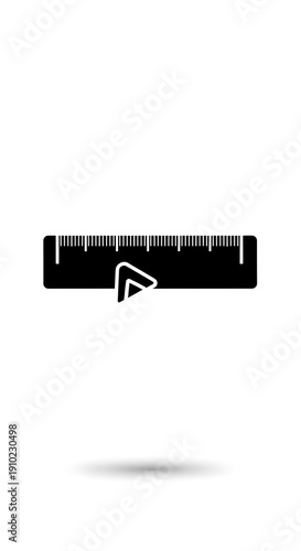 Ruler with play button icon.