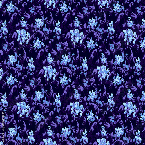 blue flowers background